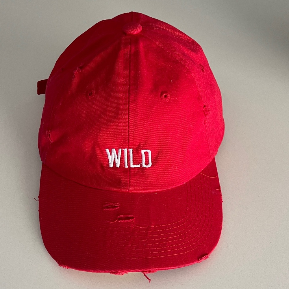 Red Baseball Cap “Wild” Women's